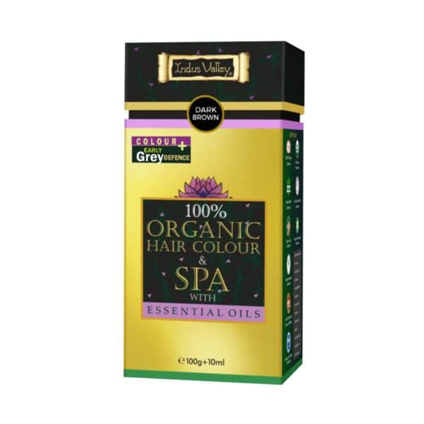 Indus Valley 100% Organic Hair Colour & Spa with Essential Oil- Dark Brown