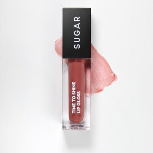 SUGAR Cosmetics - Time To Shine - Lip Gloss - 02 Velma Pinkley (Pink Nude)