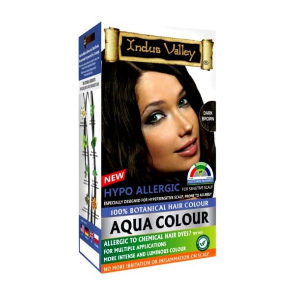 INDUS VALLEY Hypo Allergic Aqua Hair Colour-Dark Brown