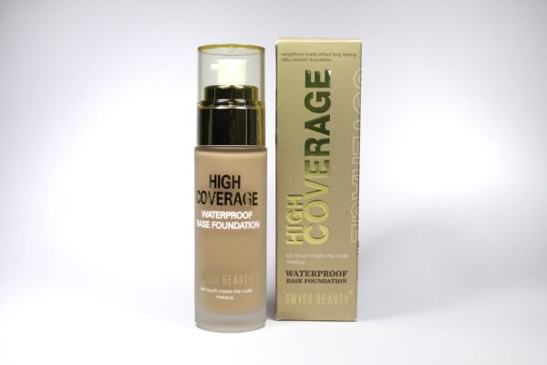 Swiss Beauty High Coverage Waterproof Base Foundation, Natural Nude, 55g